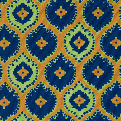 Yellow Medallion Printed Silk Tie Image 2