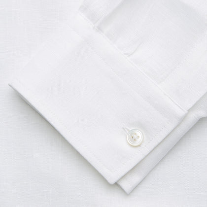 White Linen Weekend Fit Blake Shirt Image 3