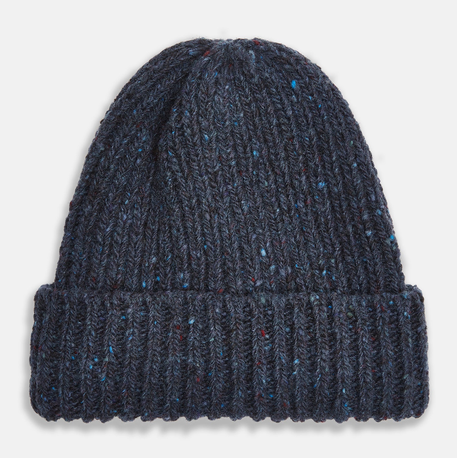Navy Donegal Ribbed Merino Hat