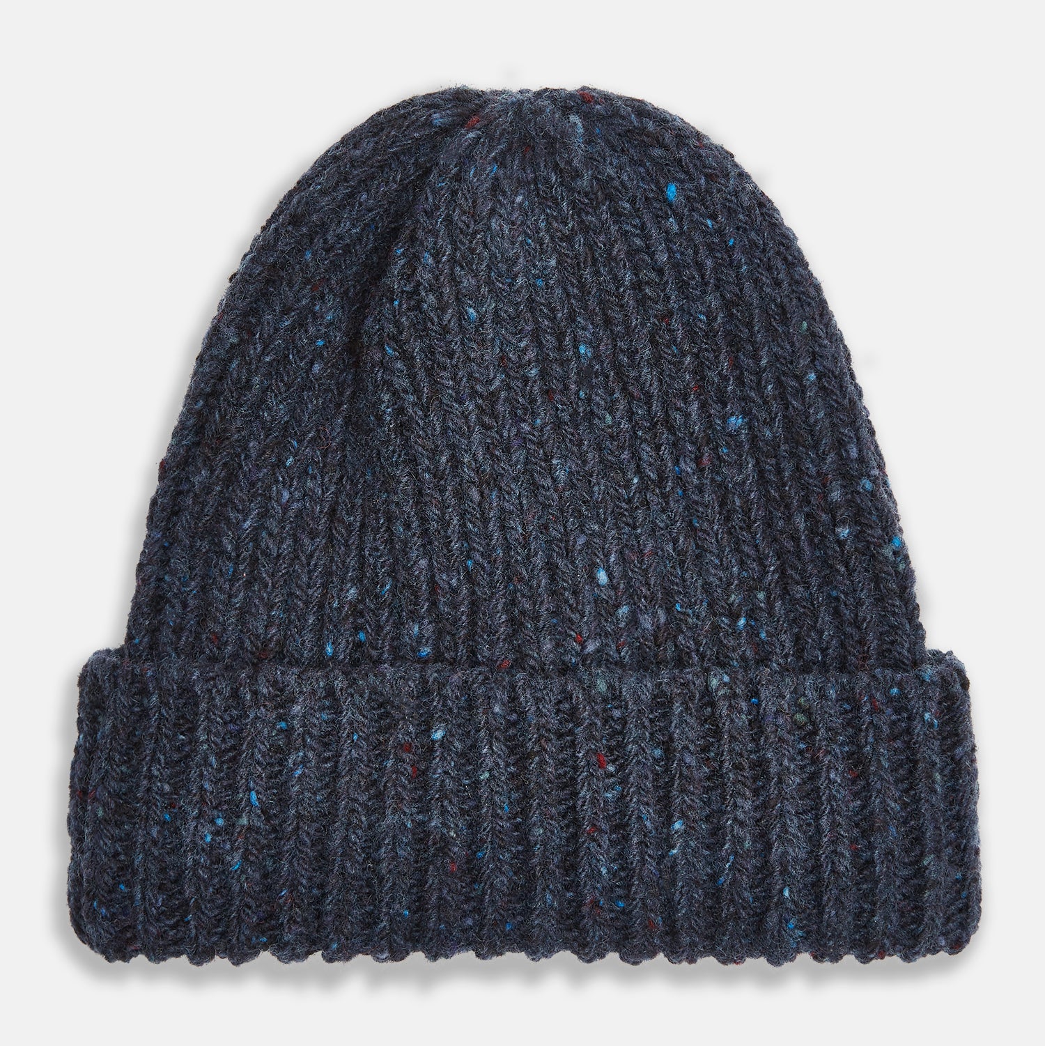 View 1 of product Navy Donegal Ribbed Merino Hat