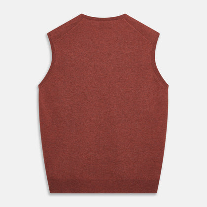 Burgundy Ifor Cashmere Slipover Image 2