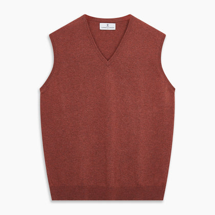 Burgundy Ifor Cashmere Slipover Image 3