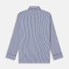 View 6 of product Navy & White Stripe Cotton Modern Pyjama Set