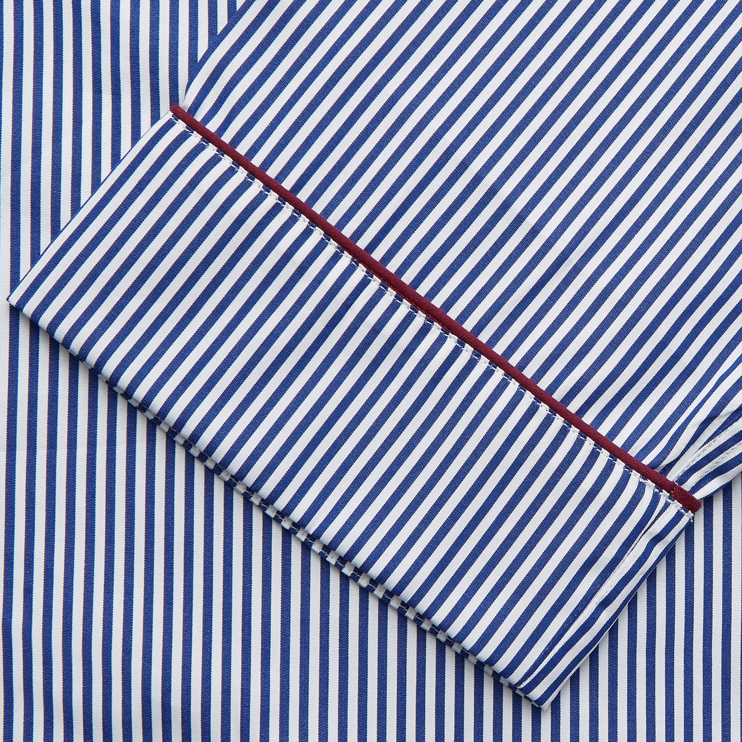 View 2 of product Navy & White Stripe Cotton Modern Pyjama Set