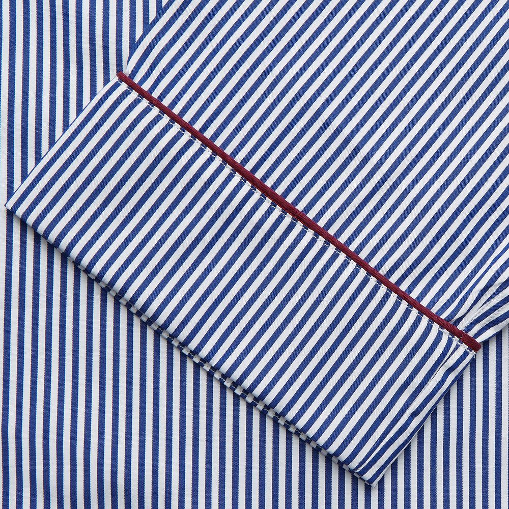 Navy & White Stripe Cotton Modern Pyjama Set