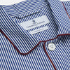 View 3 of product Navy & White Stripe Cotton Modern Pyjama Set
