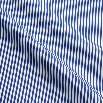 Navy & White Stripe Cotton Modern Pyjama Set Image 3