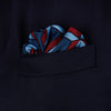 View 3 of product Red Multi Crosses Double-Faced Silk Pocket Square