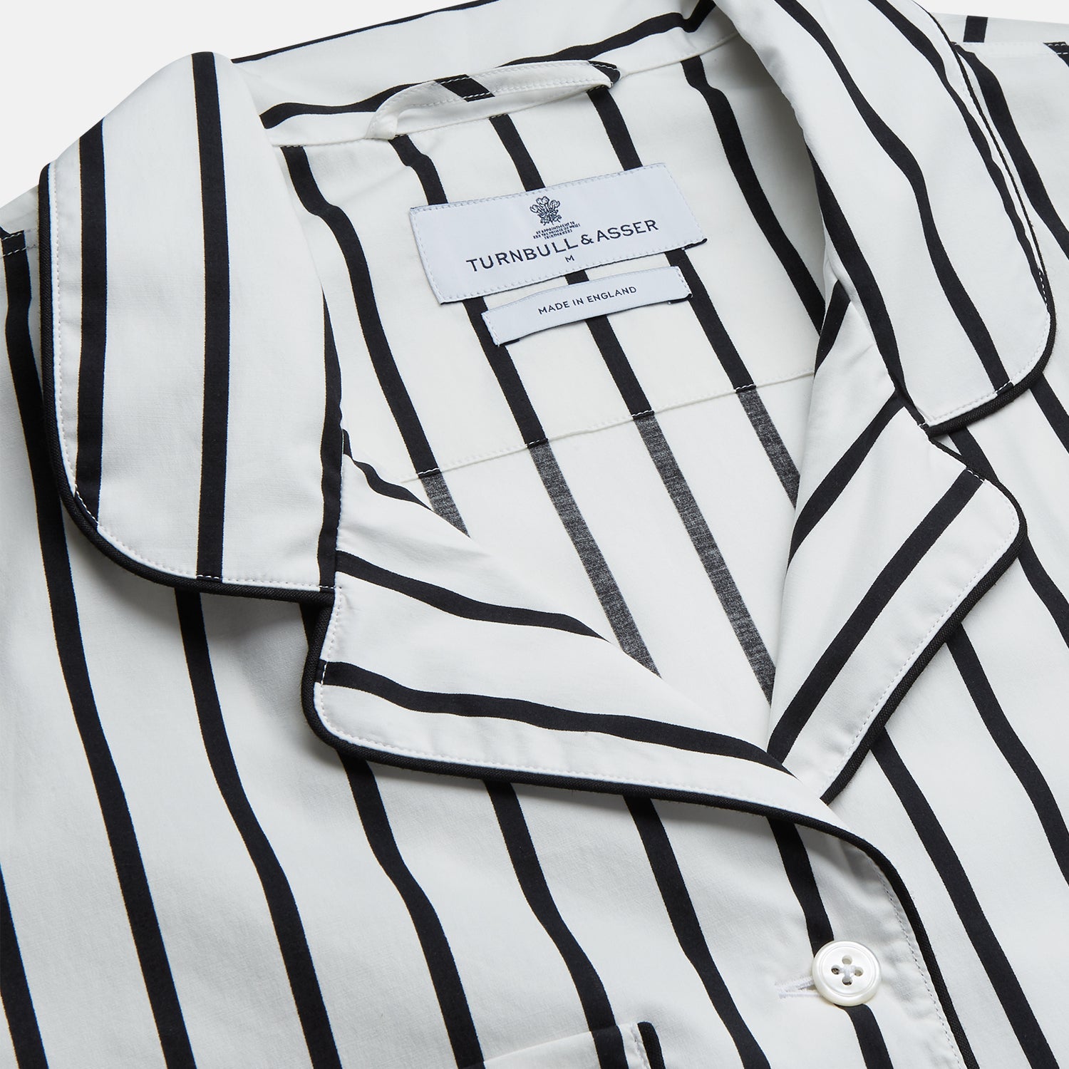 View 4 of product Black & White Stripe Harriet Women’s Pyjama Set