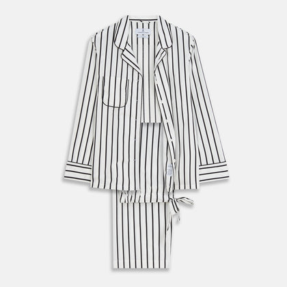 Black & White Stripe Harriet Women’s Pyjama Set Image 1