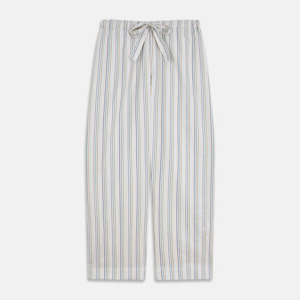 Green Multi Stripe Harriet Women’s Pyjama Set Image 4