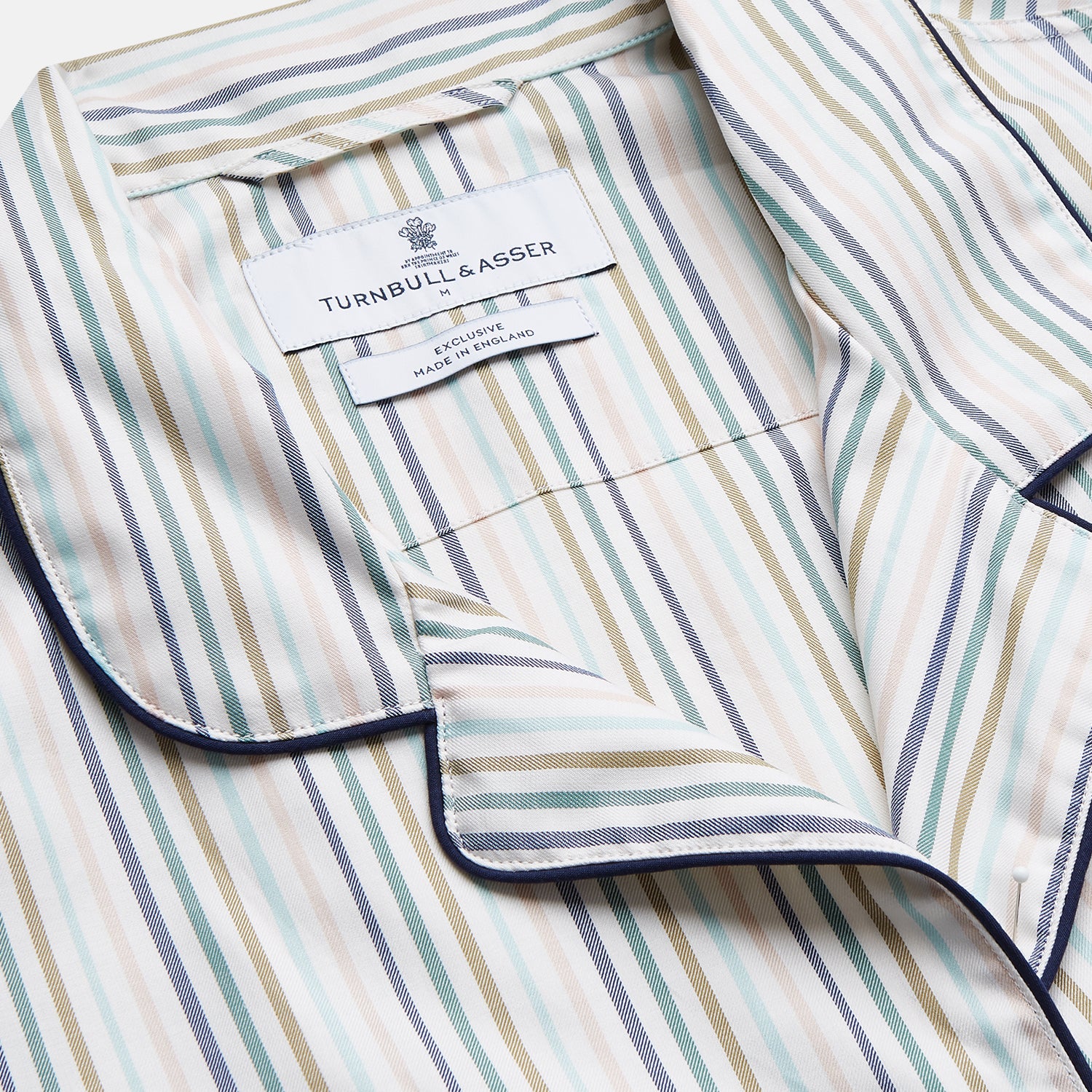 View 3 of product Green Multi Stripe Harriet Women’s Pyjama Set