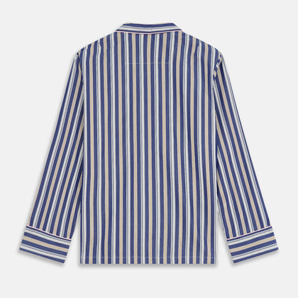 Blue Multi Stripe Harriet Women’s Pyjama Set Image 7