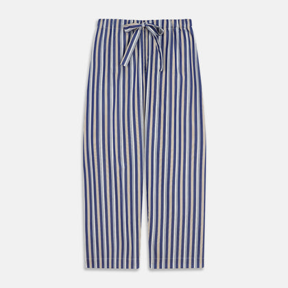 Blue Multi Stripe Harriet Women’s Pyjama Set Image 6