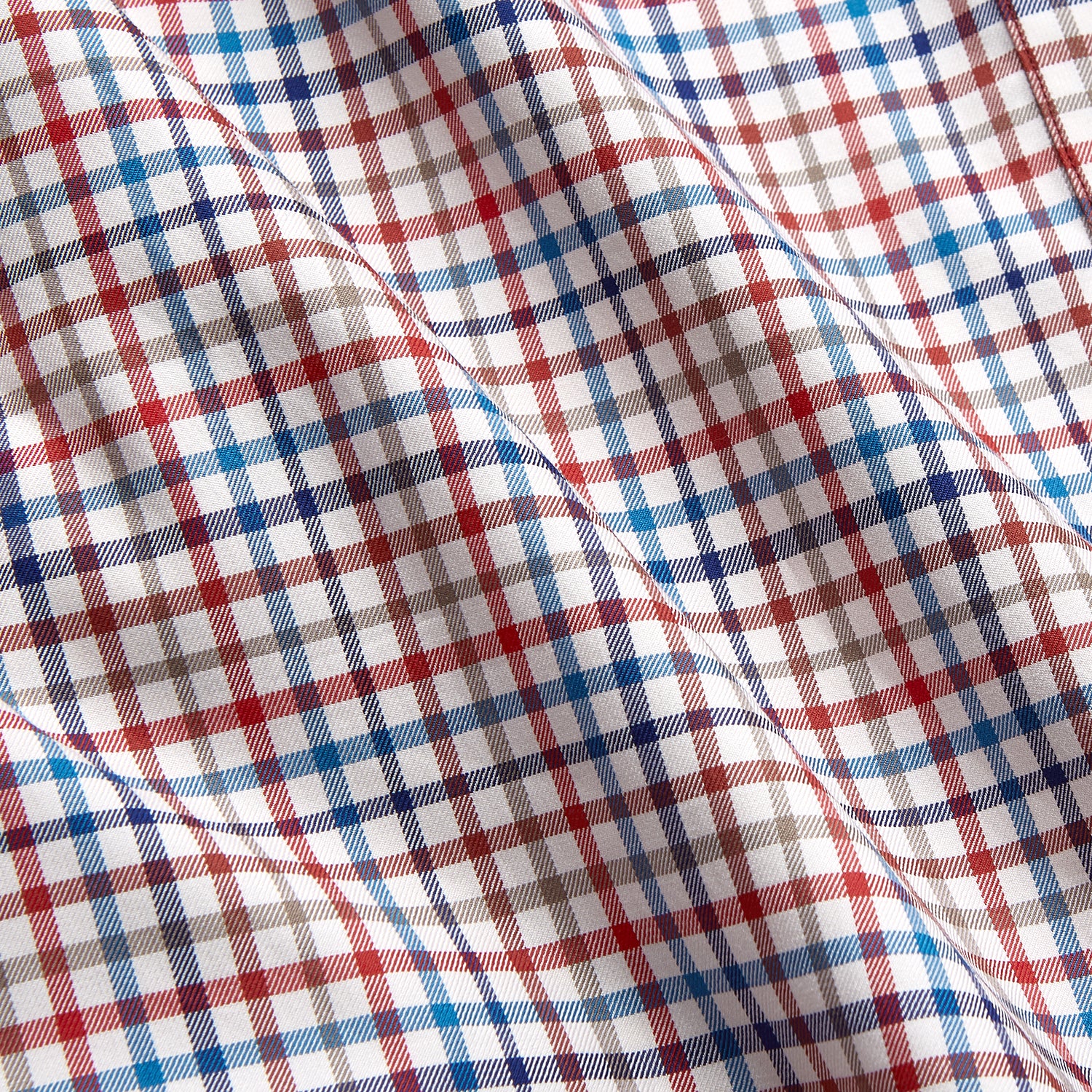 View 3 of product Burgundy Multi Check Cotton Kimono Gown
