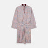View 1 of product Burgundy Multi Check Cotton Kimono Gown