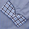 View 3 of product Blue Multi Check Contrast Cotton Gown