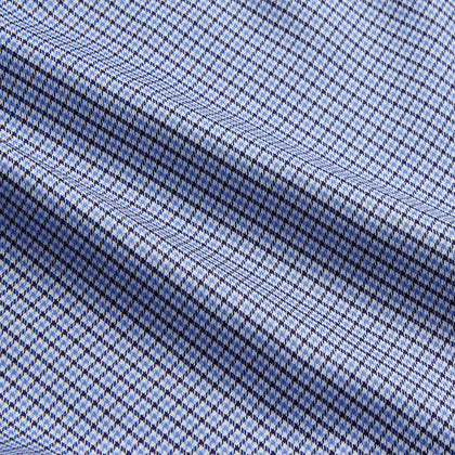 Blue Multi Check Contrast Cotton Gown Image 3