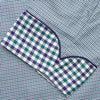 View 3 of product Green Multi Check Contrast Cotton Gown
