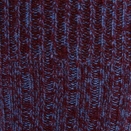 Burgundy Multi 3/4 Length Cashmere Socks Image 1