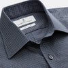 View 4 of product Navy Check Regular Fit Flannel Shirt with T&A Collar and 3 Button Cuffs