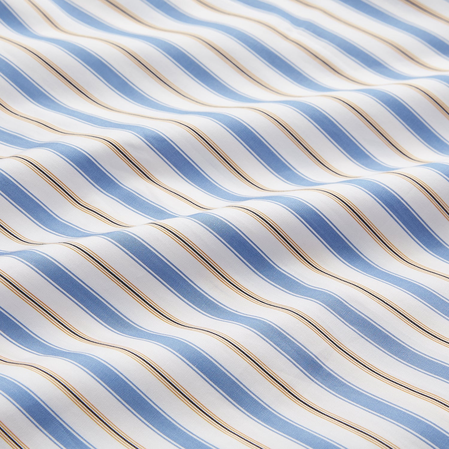 View 6 of product Blue Multi Stripe Regular Fit Shirt with T&A Collar and 3 Button Cuffs