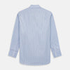 View 5 of product Blue, Purple & Green Stripe Regular Fit Shirt with T&A Collar and 3 Button Cuffs