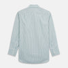 View 5 of product Green, Navy & Pink Stripe Regular Fit Shirt with T&A Collar and 3 Button Cuffs