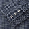 View 5 of product Navy Check Regular Fit Flannel Shirt with T&A Collar and 3 Button Cuffs