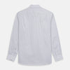 View 5 of product Grey Multi Stripe Tailored Fit Twill Shirt with Kent Collar and 2 Button Cuffs