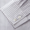 View 3 of product Grey Multi Stripe Tailored Fit Twill Shirt with Kent Collar and 2 Button Cuffs