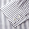 Grey Multi Stripe Tailored Fit Twill Shirt with Kent Collar and 2 Button Cuffs