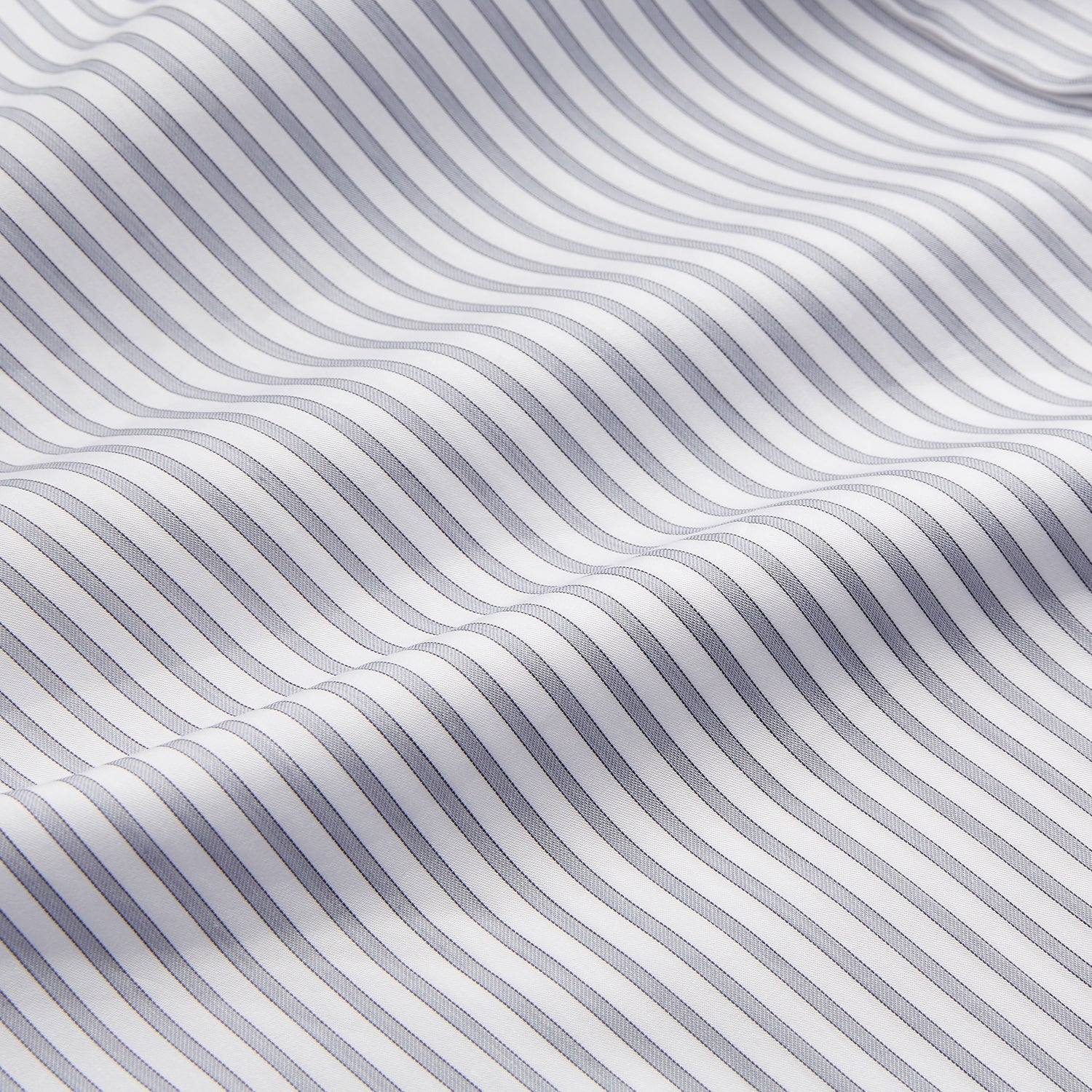 View 4 of product Grey Multi Stripe Tailored Fit Twill Shirt with Kent Collar and 2 Button Cuffs