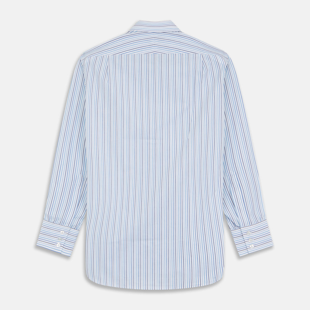Blue Multi Blazer Stripe Regular Fit Mayfair Shirt