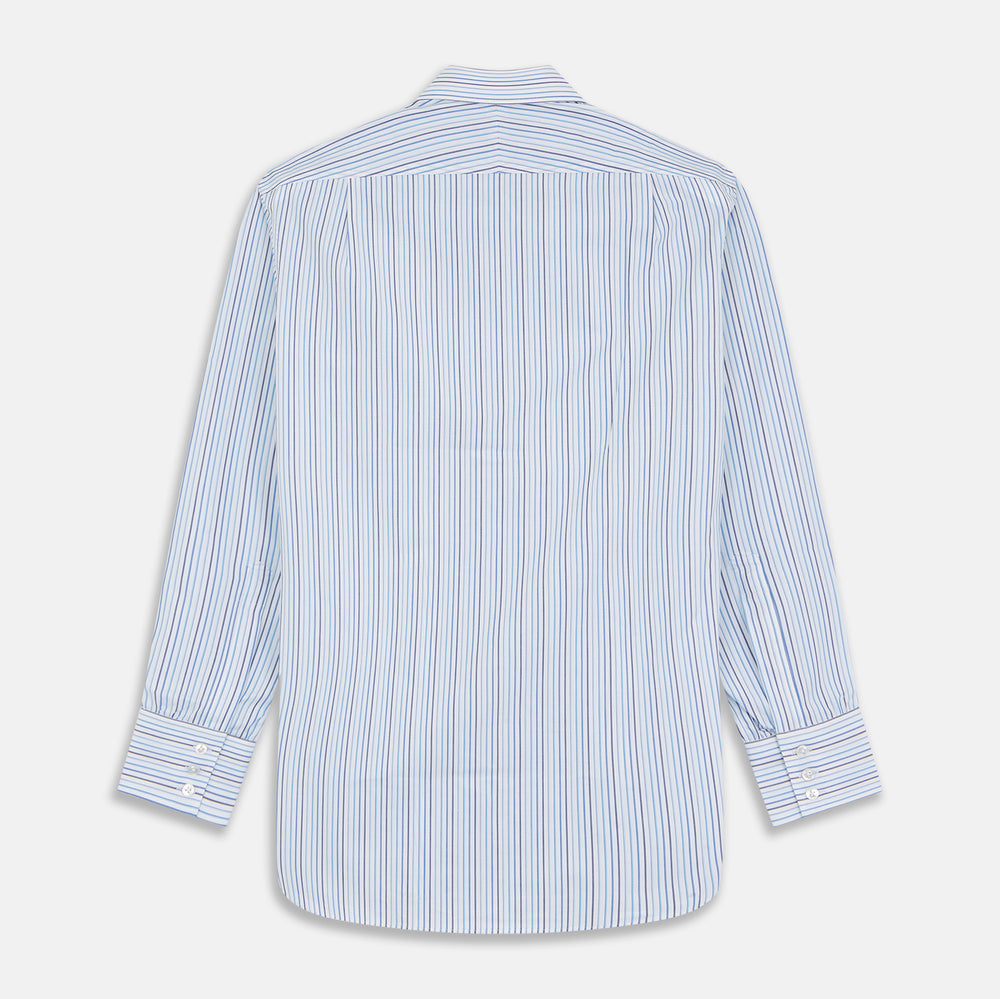 Blue Multi Blazer Stripe Regular Fit Mayfair Shirt