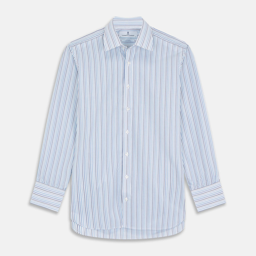 Blue Multi Blazer Stripe Regular Fit Mayfair Shirt