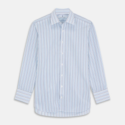 Blue Multi Blazer Stripe Regular Fit Mayfair Shirt
