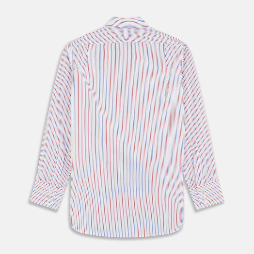 Red Multi Blazer Stripe Regular Fit Mayfair Shirt