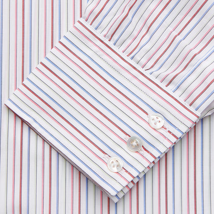 Red Multi Blazer Stripe Regular Fit Mayfair Shirt