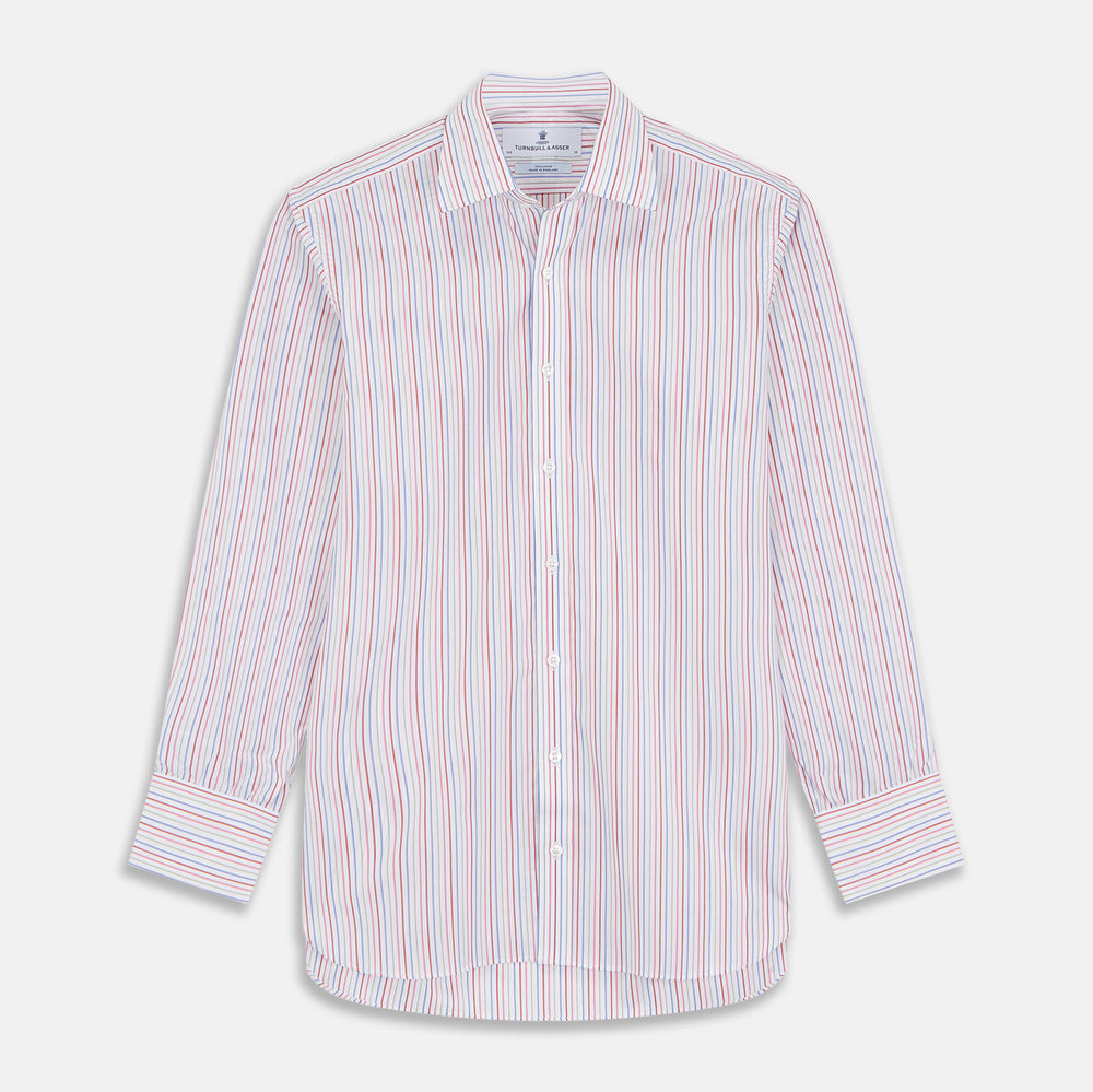 Red Multi Blazer Stripe Regular Fit Mayfair Shirt