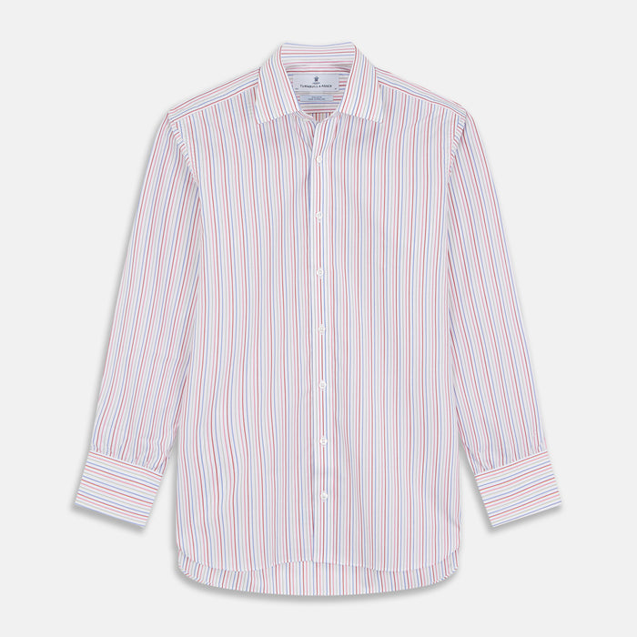 Red Multi Blazer Stripe Regular Fit Mayfair Shirt
