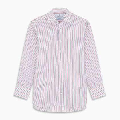 Red Multi Blazer Stripe Regular Fit Mayfair Shirt Image 4