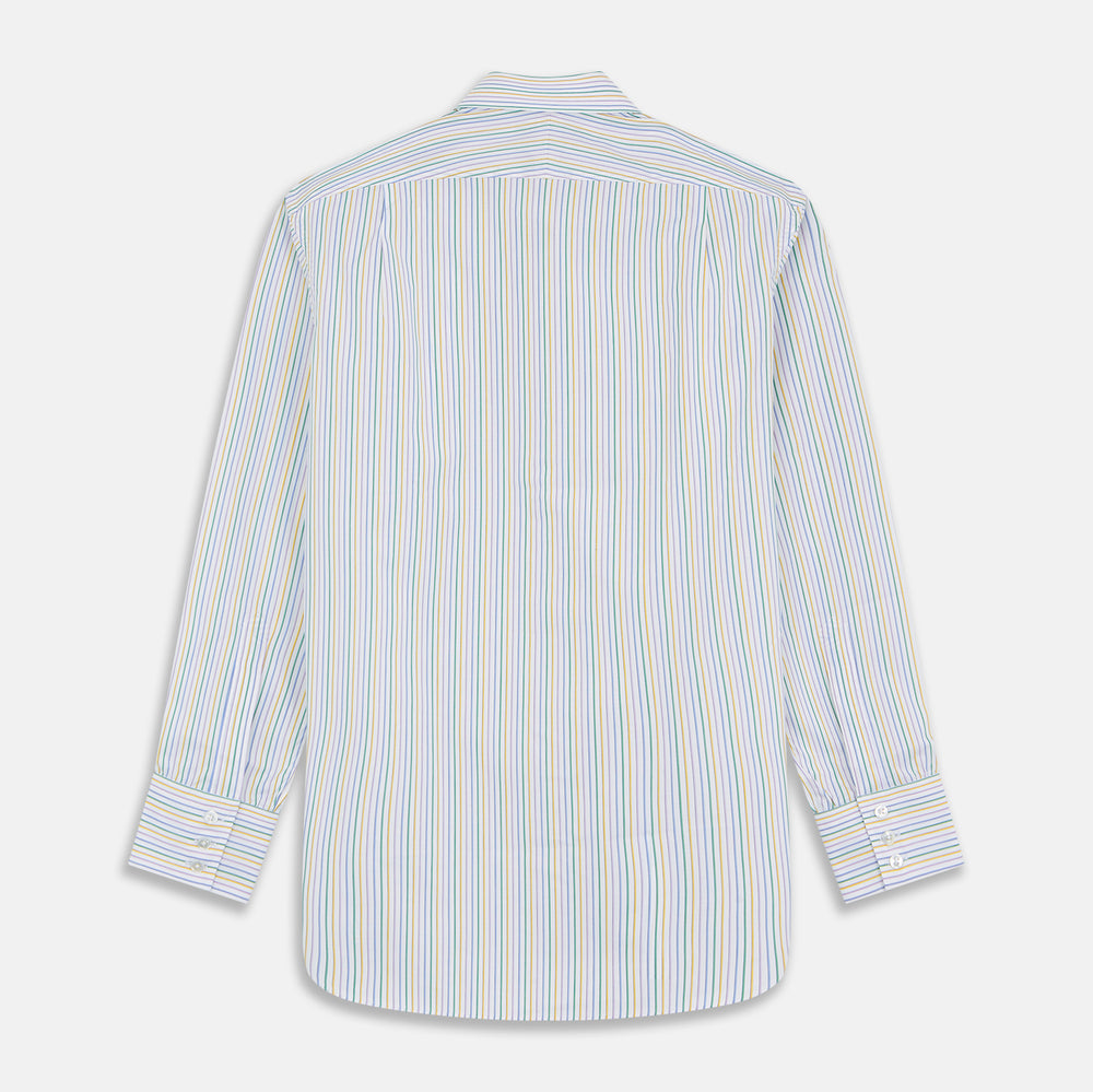 Yellow Multi Blazer Stripe Regular Fit Mayfair Shirt