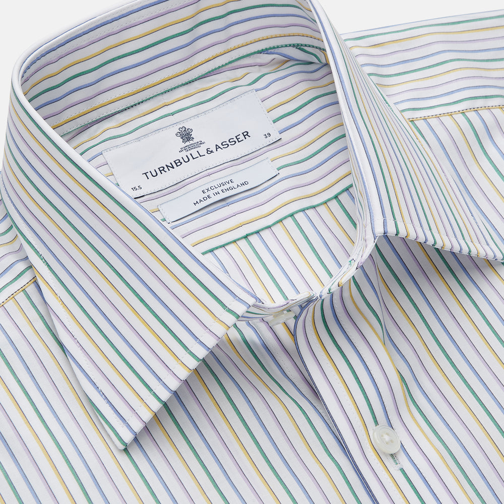 Yellow Multi Blazer Stripe Regular Fit Mayfair Shirt