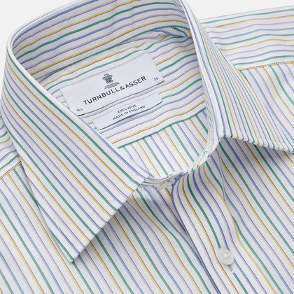 Yellow Multi Blazer Stripe Regular Fit Mayfair Shirt