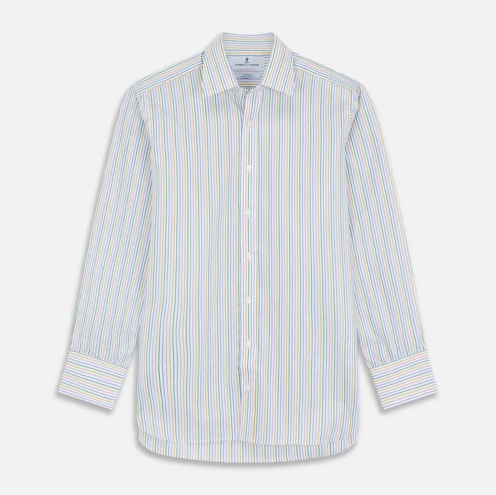 Yellow Multi Blazer Stripe Regular Fit Mayfair Shirt
