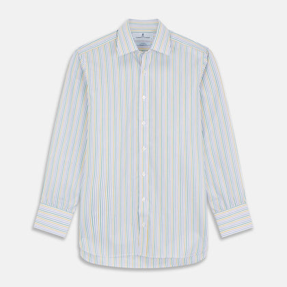 Yellow Multi Blazer Stripe Regular Fit Mayfair Shirt