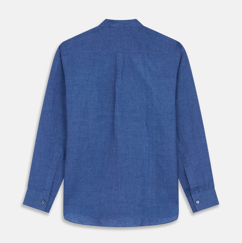 Navy Linen Weekend Fit Blake Shirt