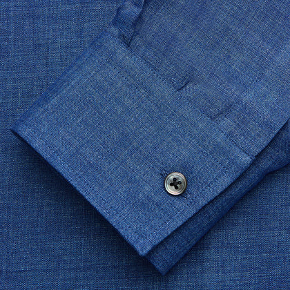 Navy Linen Weekend Fit Blake Shirt Image 2
