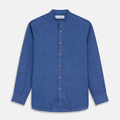 Navy Linen Weekend Fit Blake Shirt